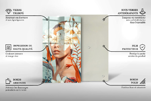 Tábua para corte Mulher em Flores