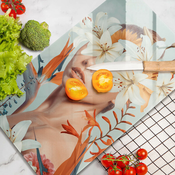 Tábua para corte Mulher em Flores