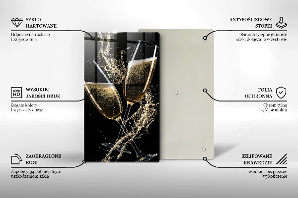 Tábua para cozinha Taças de champanhe