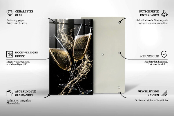 Tábua para cozinha Taças de champanhe