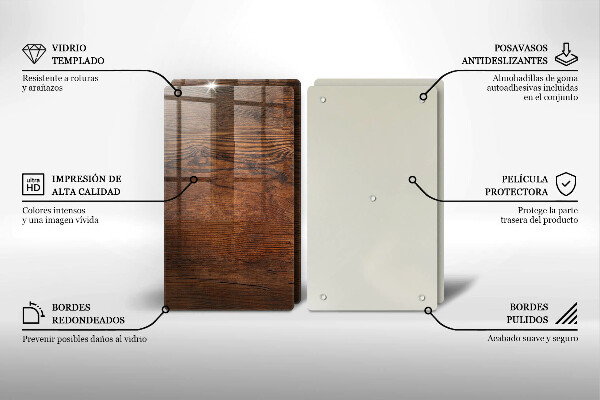 Tábua de corte Placa de madeira escura