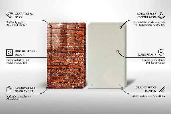 Tábua de cortar alimentos Parede de tijolos