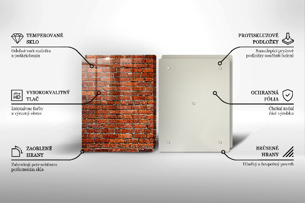Tábua de cortar alimentos Parede de tijolos