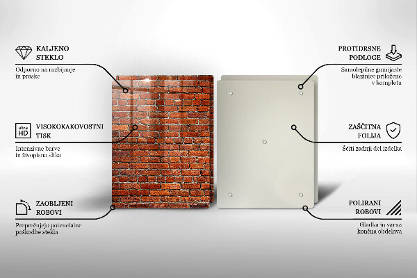 Tábua de cortar alimentos Parede de tijolos