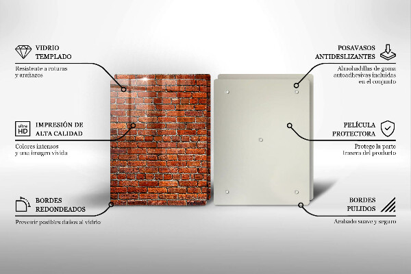 Tábua de cortar alimentos Parede de tijolos
