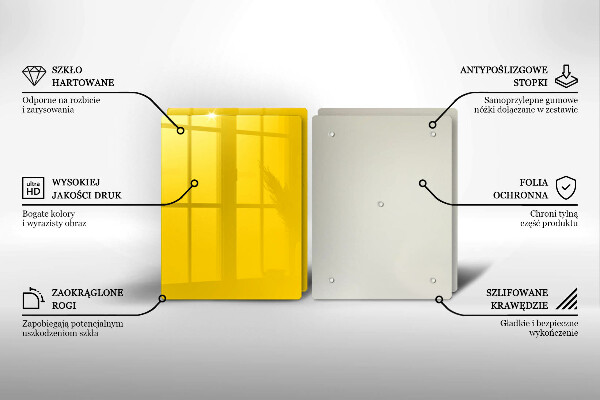Tábua de cortar alimentos Cor amarela