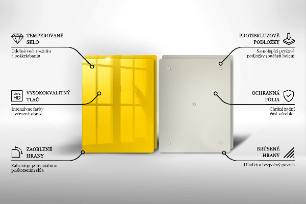 Tábua de cortar alimentos Cor amarela