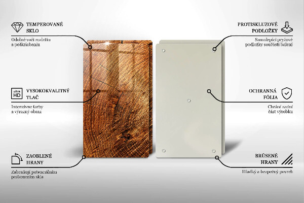 Tábua de cortar Anéis de árvores de madeira