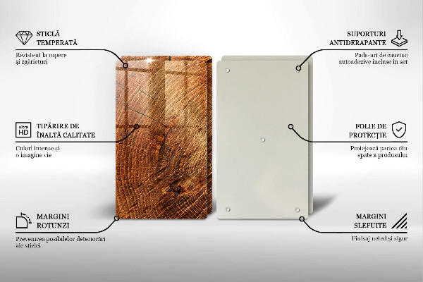 Tábua de cortar Anéis de árvores de madeira