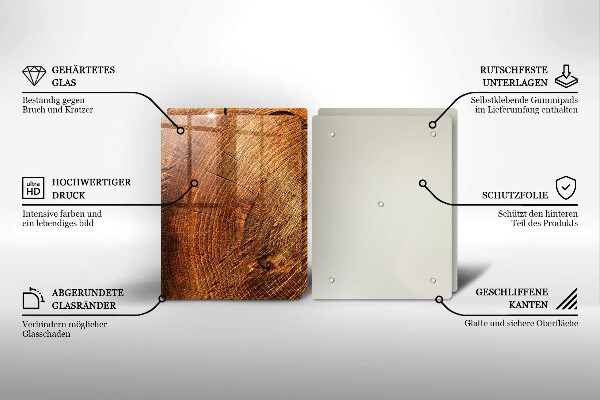 Tábua de cortar Anéis de árvores de madeira