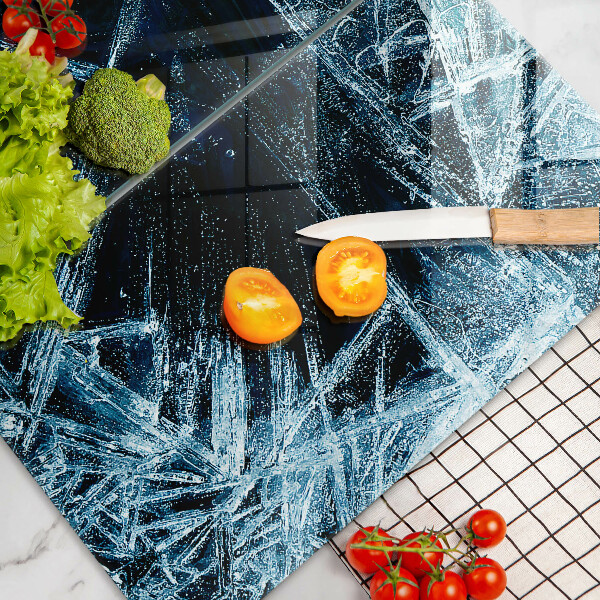 Tábua de cortar de vidro Estrutura de gelo afiada