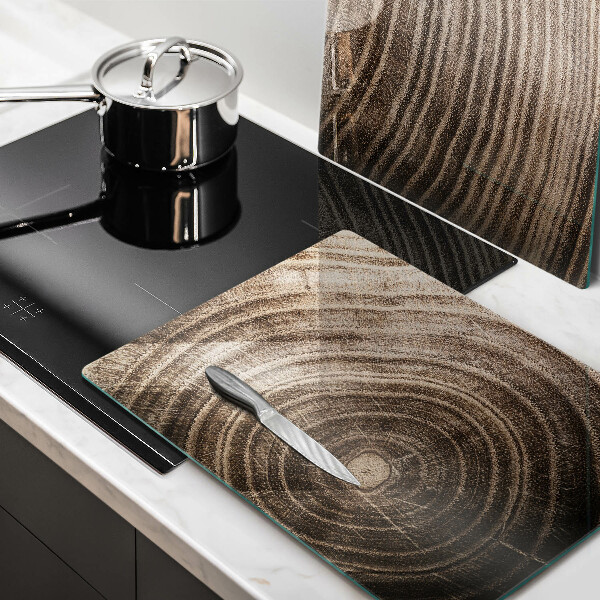 Tábua de cortar alimentos Anéis de árvores de madeira