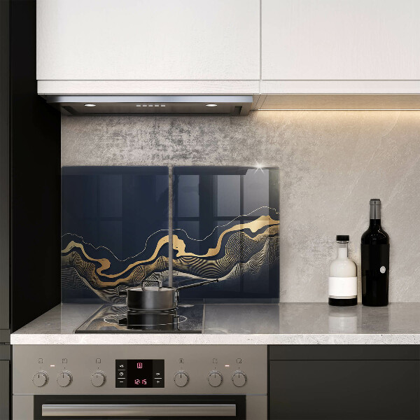 Tábua cozinha Linhas douradas abstratas