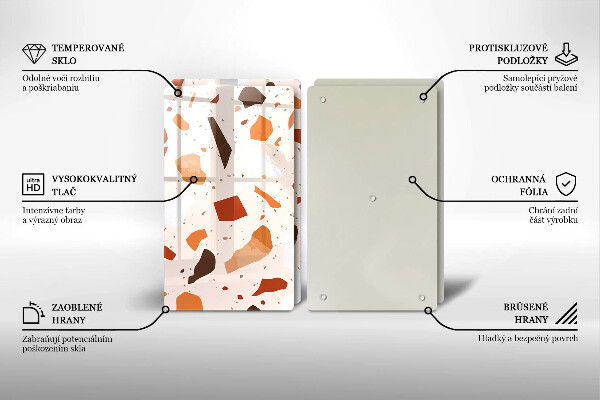 Tábua de vidro Grés decorativo