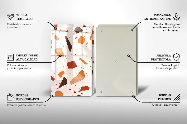 Tábua de vidro Grés decorativo