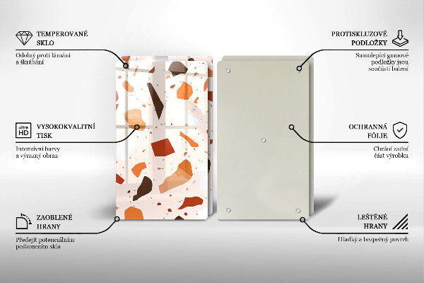 Tábua de vidro Grés decorativo