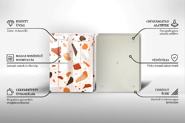 Tábua de vidro Grés decorativo