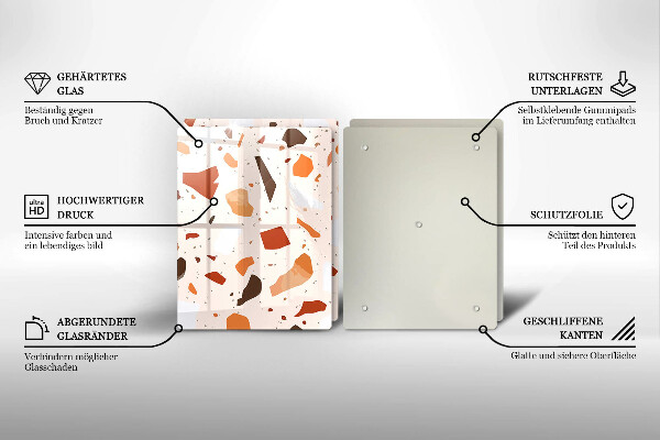 Tábua de vidro Grés decorativo