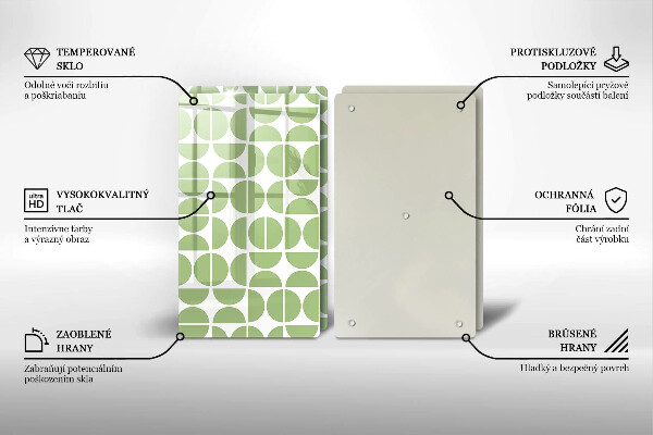 Tábua para cozinha Padrão de formas boho