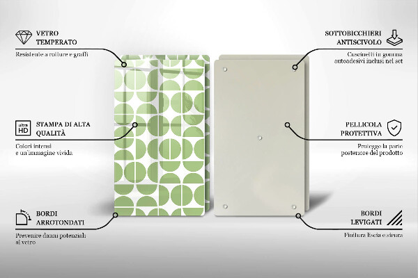 Tábua para cozinha Padrão de formas boho