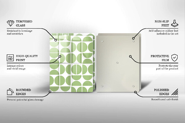 Tábua para cozinha Padrão de formas boho