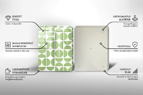 Tábua para cozinha Padrão de formas boho