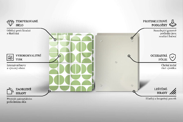 Tábua para cozinha Padrão de formas boho