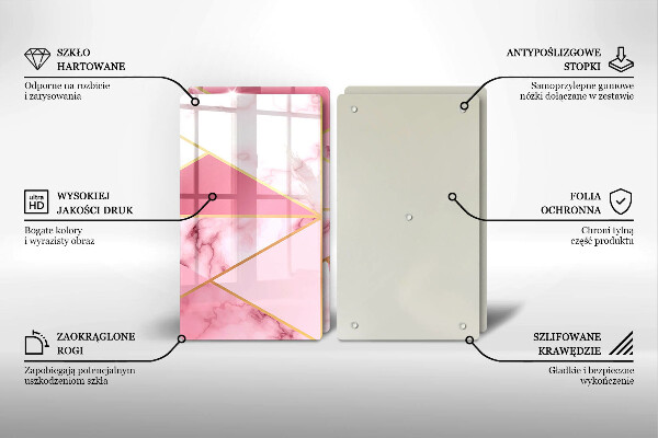 Tábua cozinha Mármore geométrico