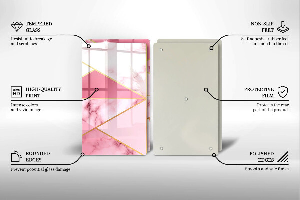 Tábua cozinha Mármore geométrico