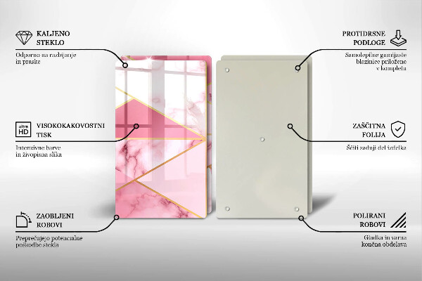 Tábua cozinha Mármore geométrico