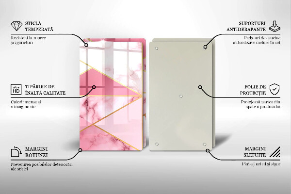 Tábua cozinha Mármore geométrico