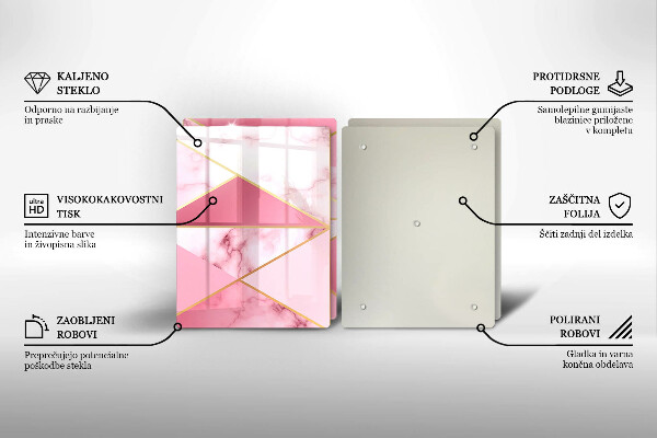 Tábua cozinha Mármore geométrico