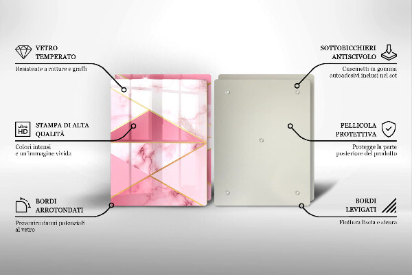 Tábua cozinha Mármore geométrico
