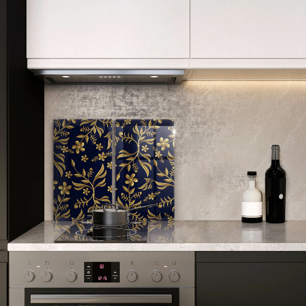 Tábua para cozinha Motivo de flor dourada