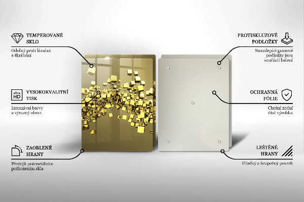 Tábua de vidro Geometria 3D abstrata