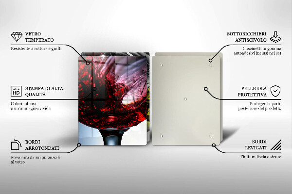 Tábua para corte Taças de vinho