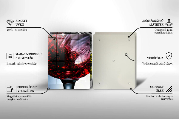 Tábua para corte Taças de vinho