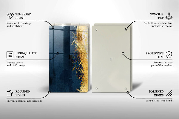 Tábua de corte Ouro abstrato