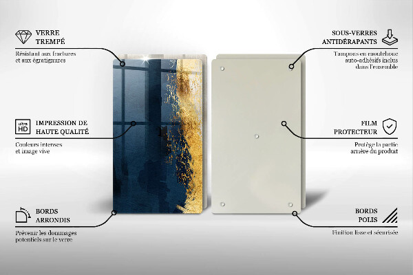 Tábua de corte Ouro abstrato