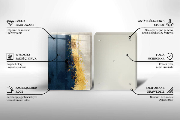 Tábua de corte Ouro abstrato