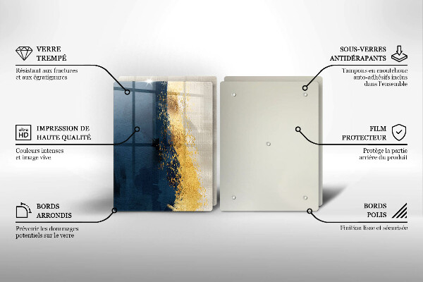 Tábua de corte Ouro abstrato