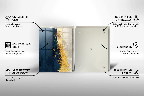 Tábua de corte Ouro abstrato