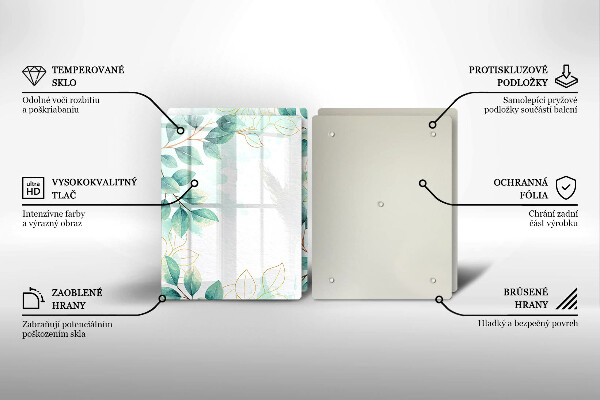 Tábua corte Folhas pintadas