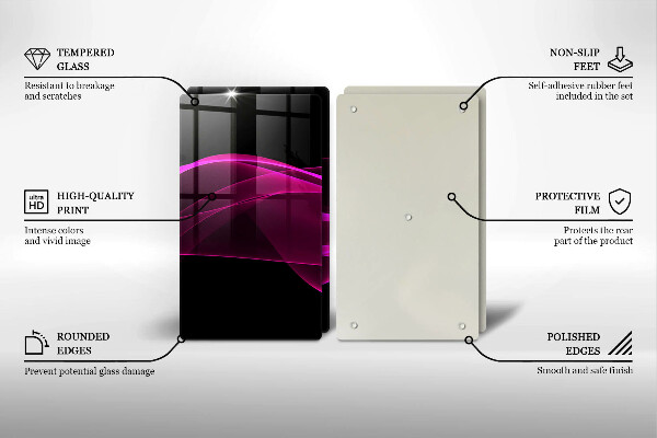 Tábua de corte Abstração rosa