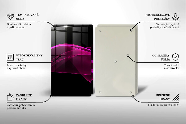 Tábua de corte Abstração rosa