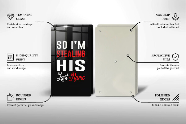 Tábua para cozinha Inscrição, frase, padrão