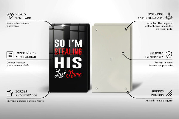 Tábua para cozinha Inscrição, frase, padrão