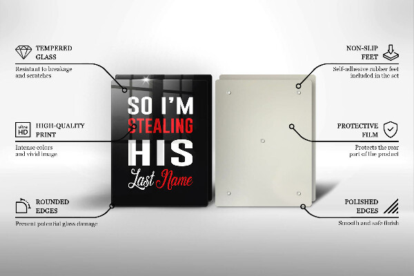 Tábua para cozinha Inscrição, frase, padrão