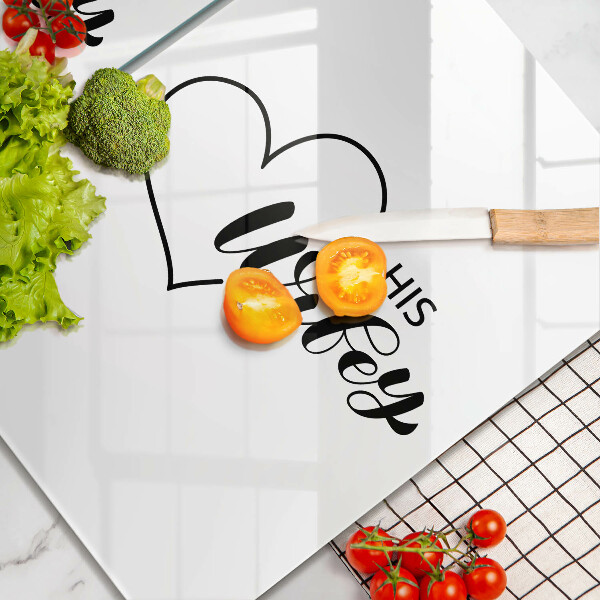 Tábua de cortar alimentos Inscrição, frase, padrão