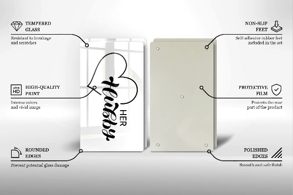 Tábua de cortar alimentos Inscrição, frase, padrão